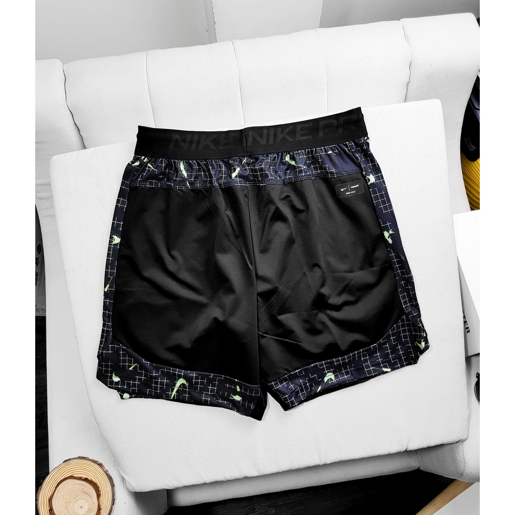 Quần short thể thao chạy bộ/tập gym chất thun thể thao chuyên dụng mịn mát, phối lưới thông thoáng 9066