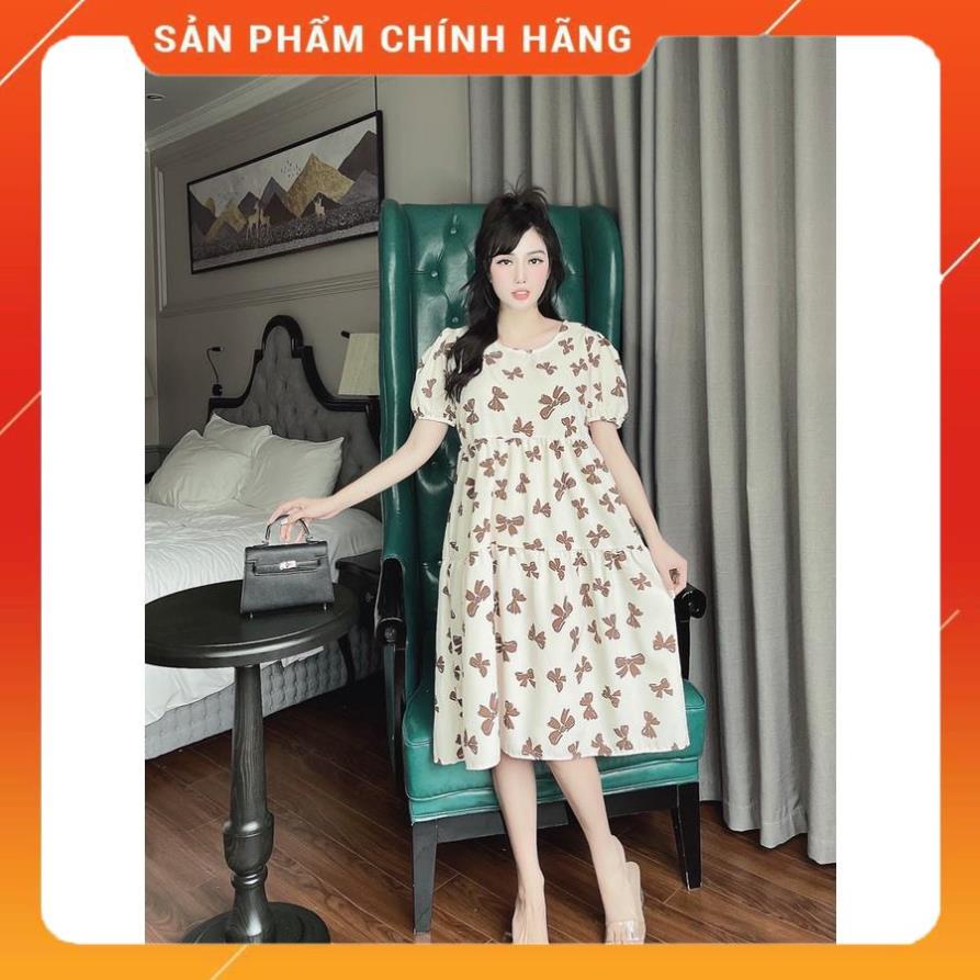 Đầm bầu xinh🎁váy bầu mùa hè🎁công sở,hình in siêu thật, sang chảnh, trẻ trung,cá tính,năng động❤️freesize 45-68kg