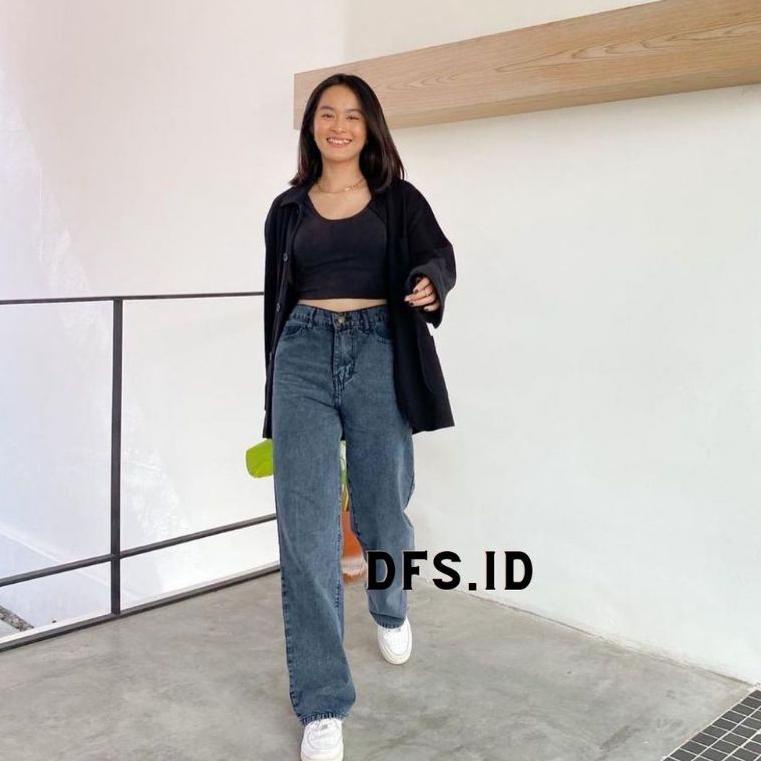 Sản Phẩm Cao Cấp KULOT Quần Jean Vải Dày Xếp Ly KULOT Sản Phẩm Cao Cấp