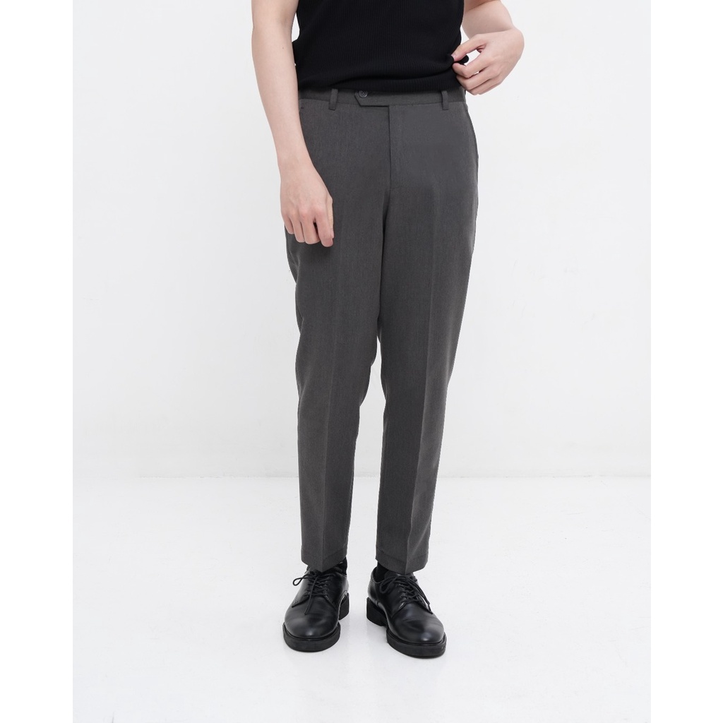 Quần âu nam form slim màu xám Cocozzi Life trousers chất liệu kết hợp giữa cotton và kaki