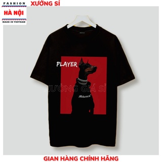 Áo thun nam nữ unisex form rộng mikenco chó chất lượng hình in 5D sắc nét