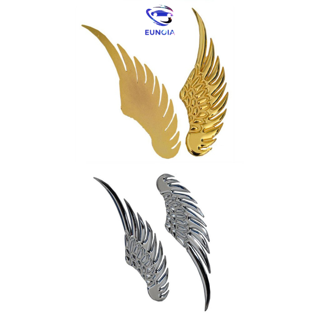 Decal đôi cánh thiên thần 3D trang trí logo xe ôtô, xe hơi