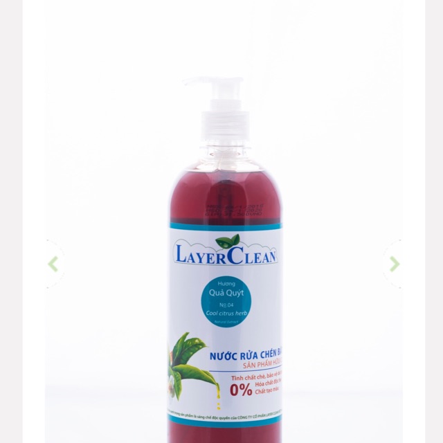 Nước rửa bát hữu cơ Layer Clean an toàn cho da tay 800ml