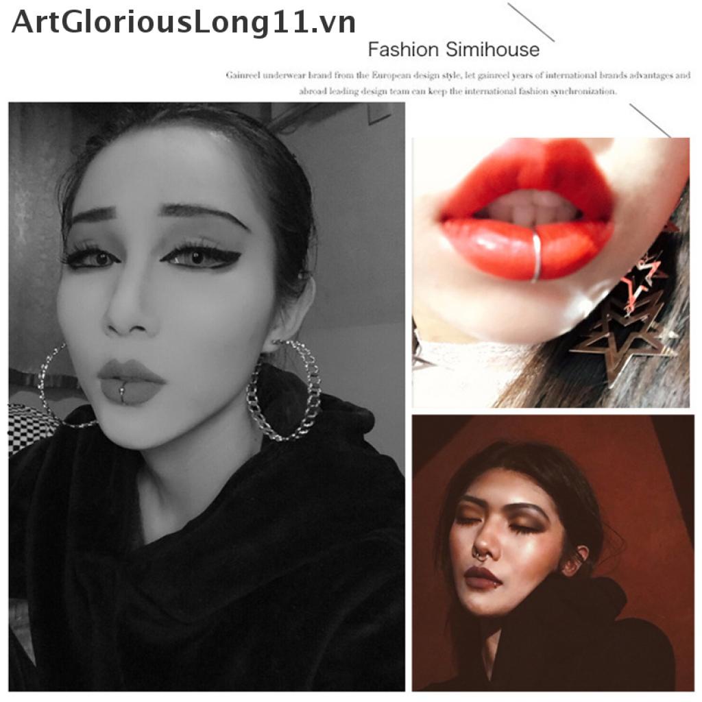[ArtGloriousLong11] Khuyên Xỏ Mũi / Môi / Tai Giả Xỏ Cơ Thể Dành Cho Nữ