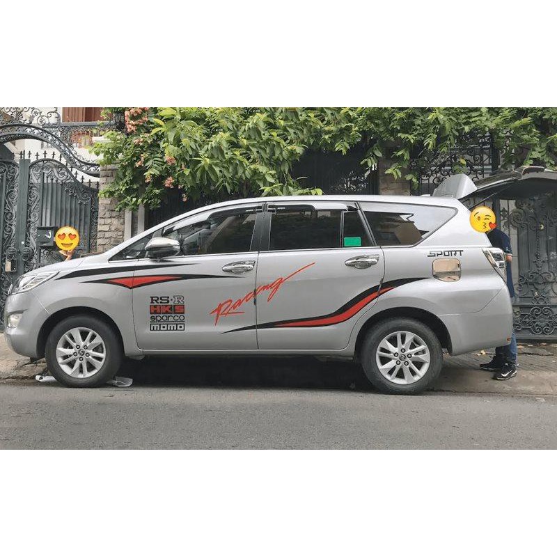 Tem Dán Xe Toyota Innova Bạc Racing siêu đẹp