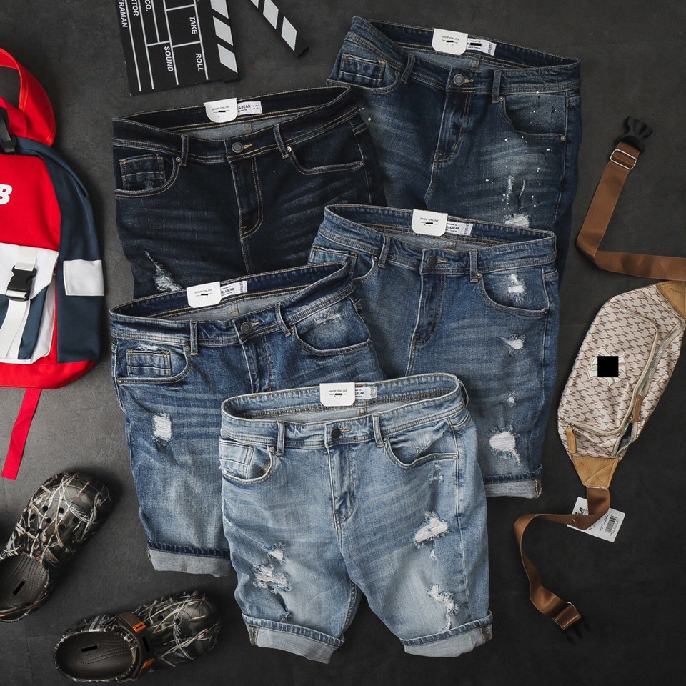 Quần Short Bò Rách 5 Màu