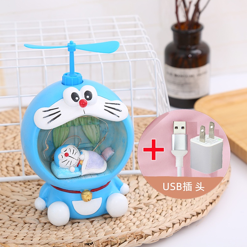 ĐÈN NGỦ DORAEMON HÁ MIỆNG DỄ THƯƠNG, TRANG TRÍ NHÀ CỬA, Quà tặng handmade - Quà tặng người yêu
