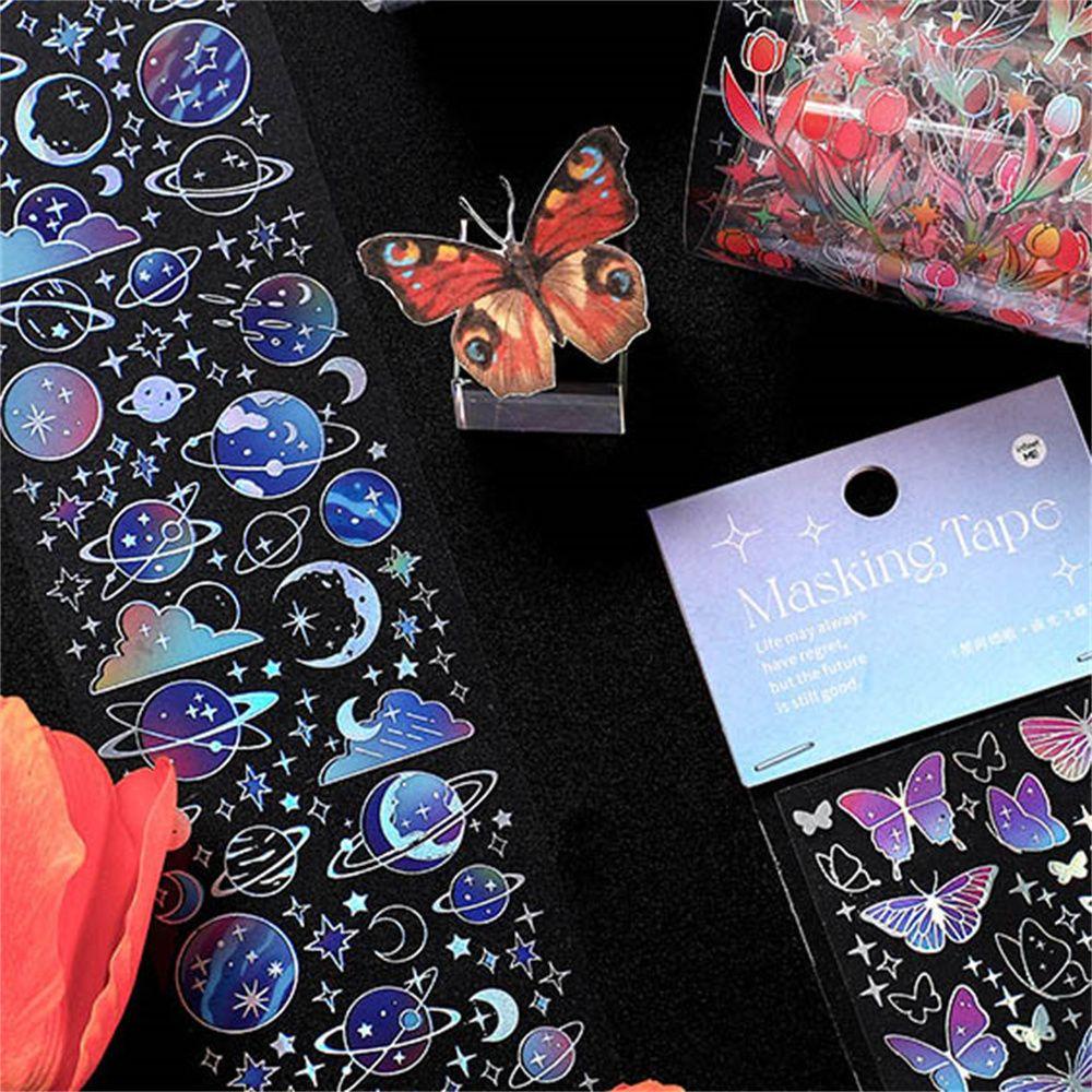 Sticker Dán Trang Trí Sổ Tay Hình Hành Tinh / Ngôi Sao / Trái Cherry / Hành Tinh DIY