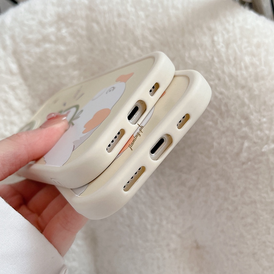 Ốp Điện Thoại In Hình Chú Vịt Dễ Thương Bảo Vệ Camera Cho iPhone 7 8 SE 2020 X XS XR XS MAX 11 12 13 PRO MAX