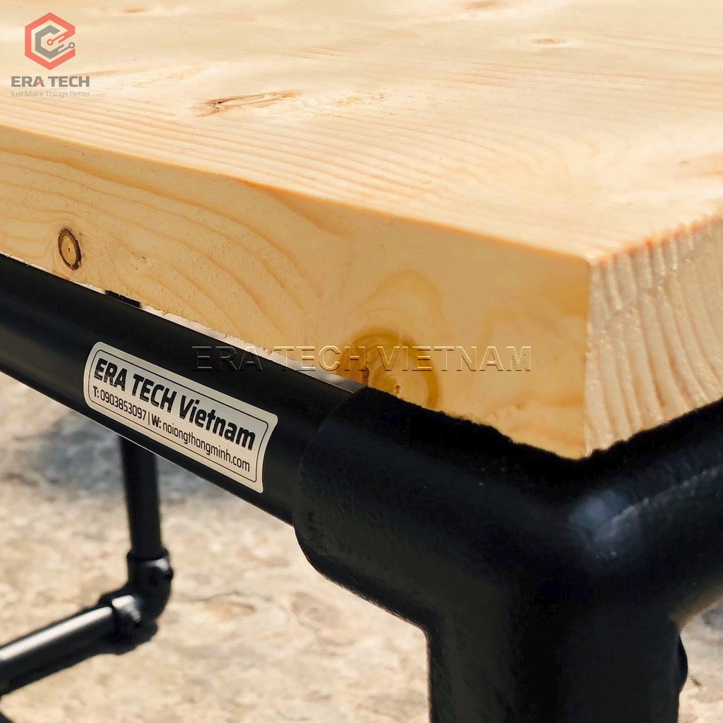 Thanh gỗ thông trắng phủ PU, dài 50cm