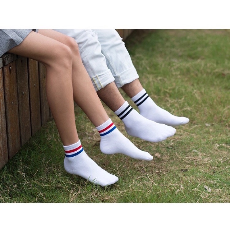 Tất vớ sọc cổ ngắn, chất liệu cotton freesize Sakura Shop