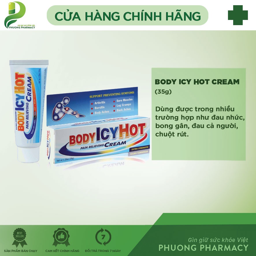 Kem Body Icy hot cream ngăn ngừa các chứng đau nhức,bong gân