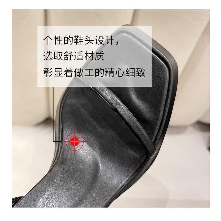 Sandal Cao Gót Mũi Vuông Thiết Kế Mới Thời Trang Mùa Hè 2022 Dành Cho Nữ