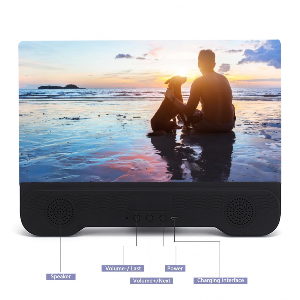 Kính Phóng Đại Màn Hình Điện Thoại 14 Inch 3d Hd Bluetooth Có Giá Đỡ