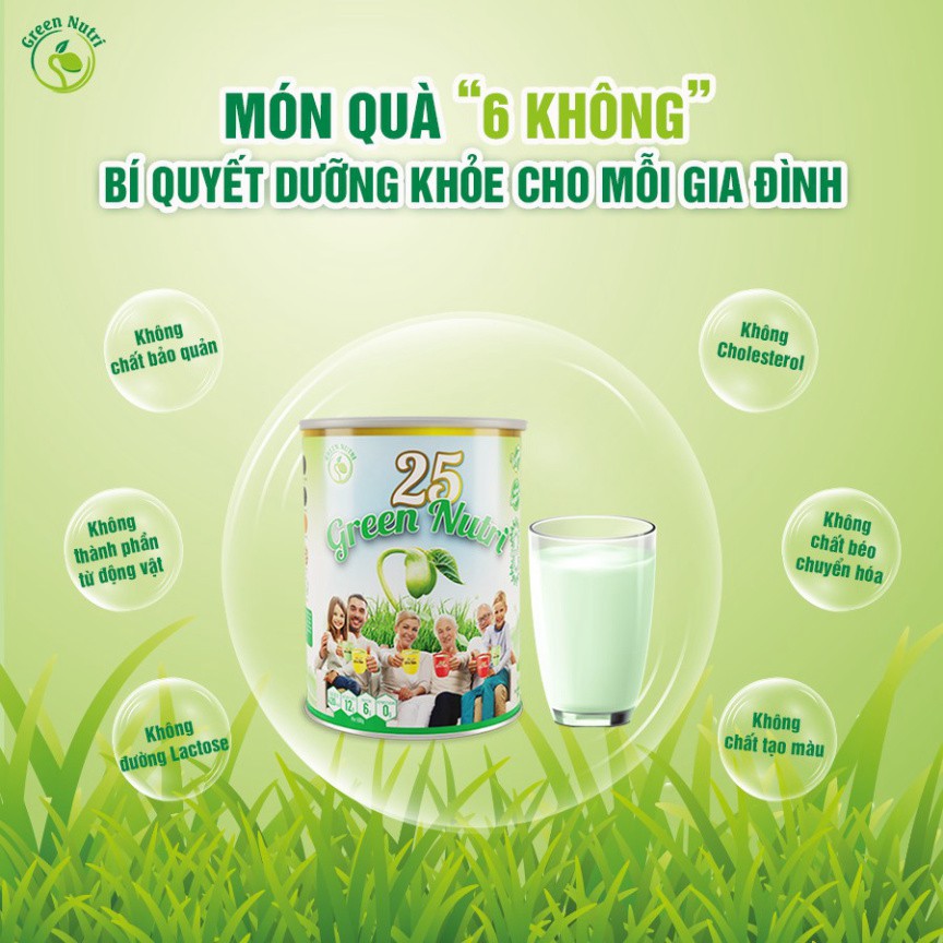 Sữa Hạt Ngũ Cốc 25 Green Nutri Lon 750g Chính Hãng Dễ Uống