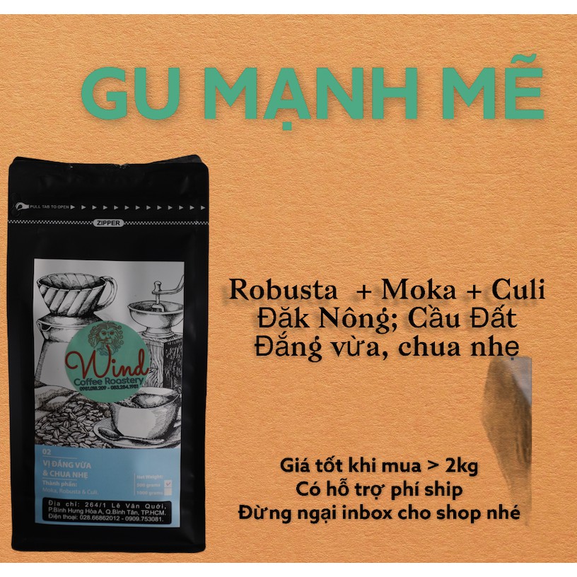 CÀ PHÊ BLEND SỐ 2 ROBUSTA, CULi & MOKA