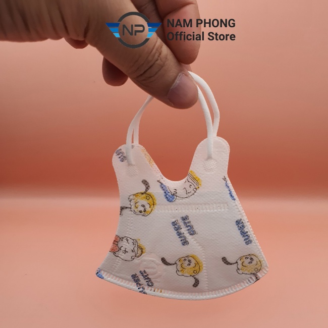 Khẩu trang trẻ em 3 lớp 5D KIDS MASK kháng khuẩn và chống bụi mịn, an toàn cho bé