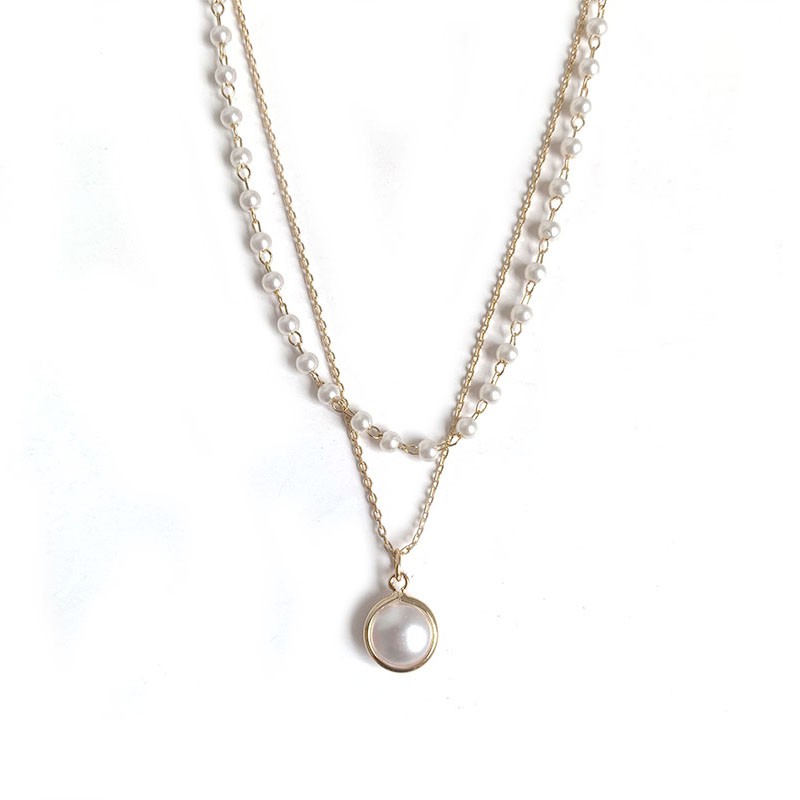 [Mã FASHIONCB231 hoàn tối đa 30K xu đơn 99K] DDFI - vòng cổ ngọc trai Hàn Quốc 2 lớp đơn giản Trang sức Retro D3D05 | BigBuy360 - bigbuy360.vn