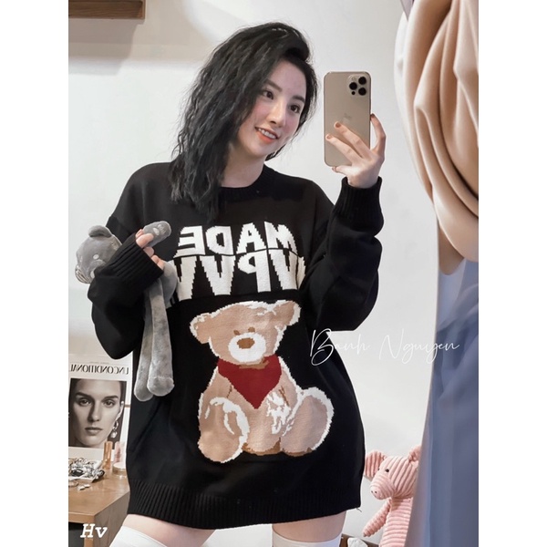 Váy len gấu freesize