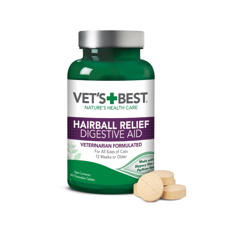 [USA] Viên nhai VET'S BEST hỗ trợ tiêu búi lông cho mèo 60 viên - Hairball Relief Digestive Aid