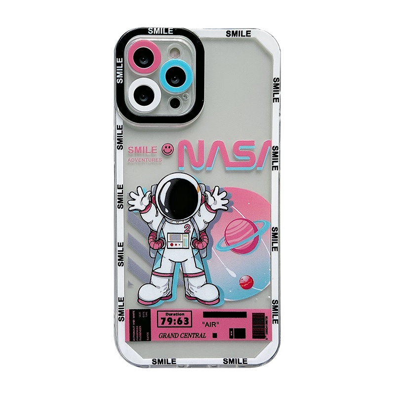 Ốp Lưng Iphone Cạnh Vuông Viền Nổi Bảo Vệ Camera PHG NASA  6/6plus/6s/6splus/7/7plus/8plus/x/xs/11/12/pro/max