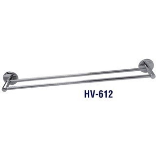 Thanh vắt khăn nhà tắm  giá treo khăn tắm 2 thanh đôi đế hộp inox 304 cao cấp HV612