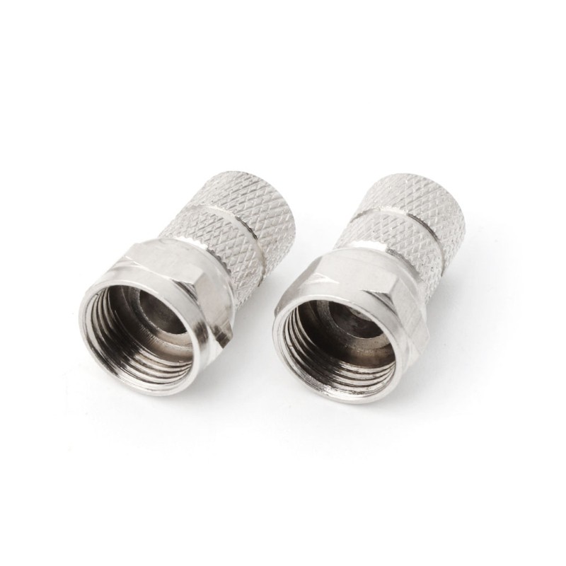 WER 10Pcs F type Satellite Plug for Coaxial Cable RG6 Satellite TV Antenna Connector
