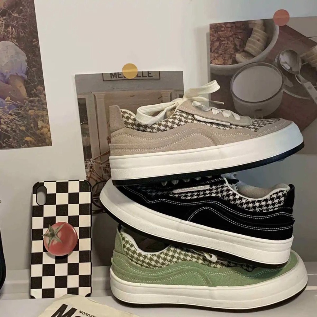 Giày Thể Thao Vải Canvas Màu Xanh Matcha Thời Trang Xuân Hè Cho Nữ