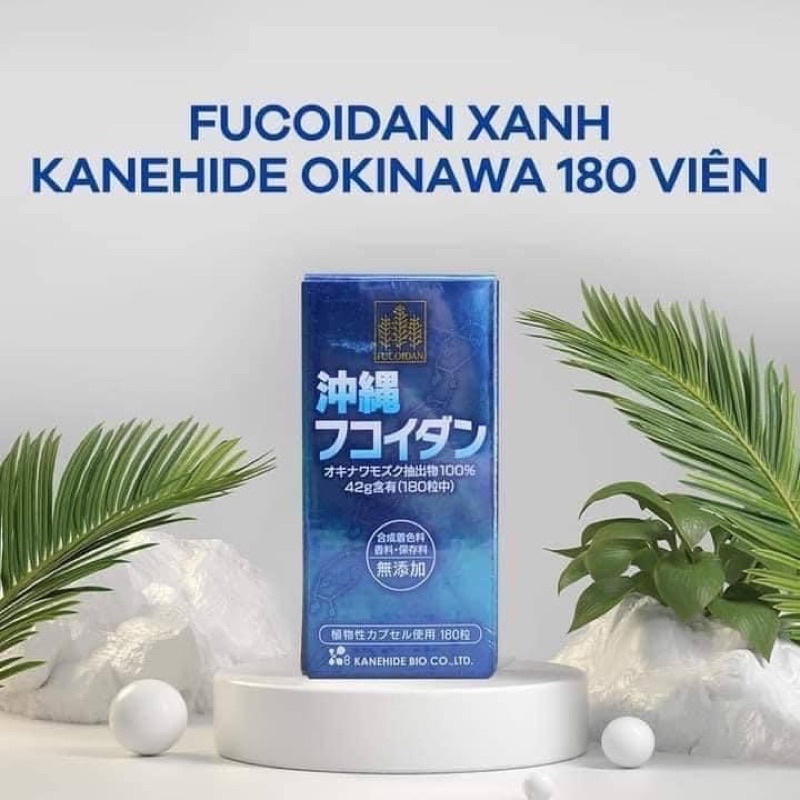 (Hàng_Chính_Hãng)Viên uống tảo Fucoidan Okinawa xanh hỗ trợ ung thư 180 viên hàng Nhật