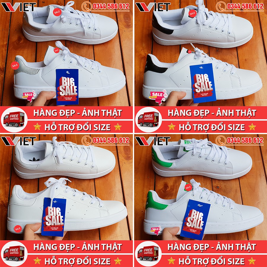 [FREE SHIP TOÀN QUỐC] Giày Thể Thao Stan Smith Đủ Màu Đen, Trắng, Xanh Lá, Bạc Giá Rẻ