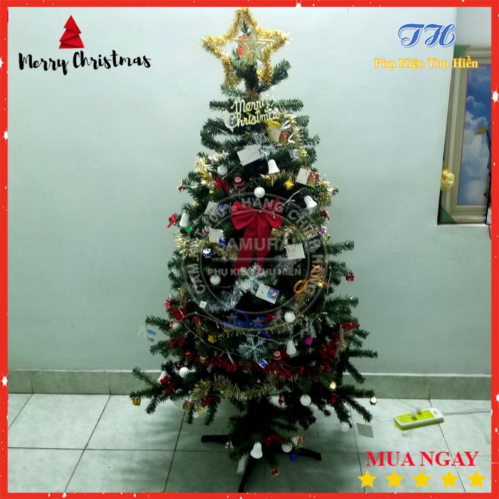 Cây thông noel 1m5, 1m8 (180cm) full phụ kiện trang trí giáng sinh cho nhà cửa, phòng khách, phòng ngủ