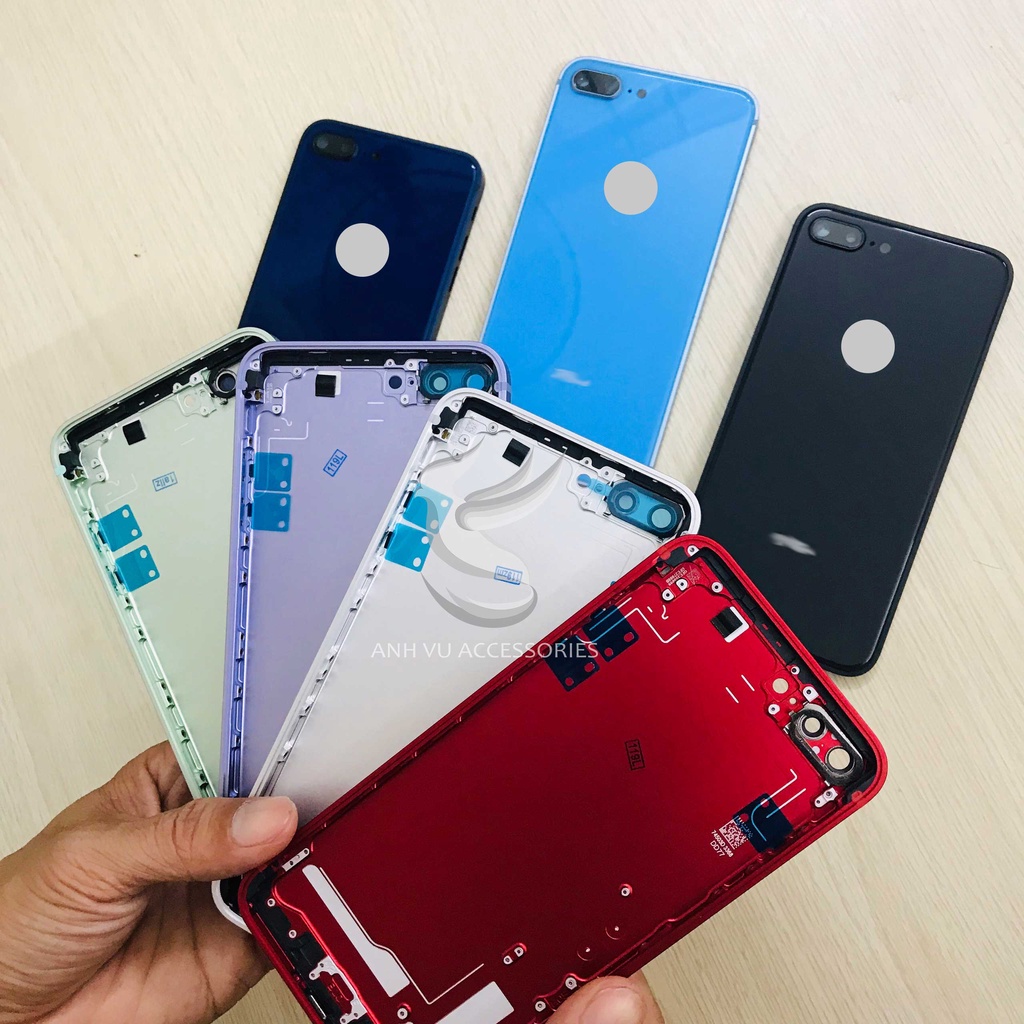 Vỏ độ 7P lên 8P viền vuông lưng kính 7 màu đẹp chuẩn