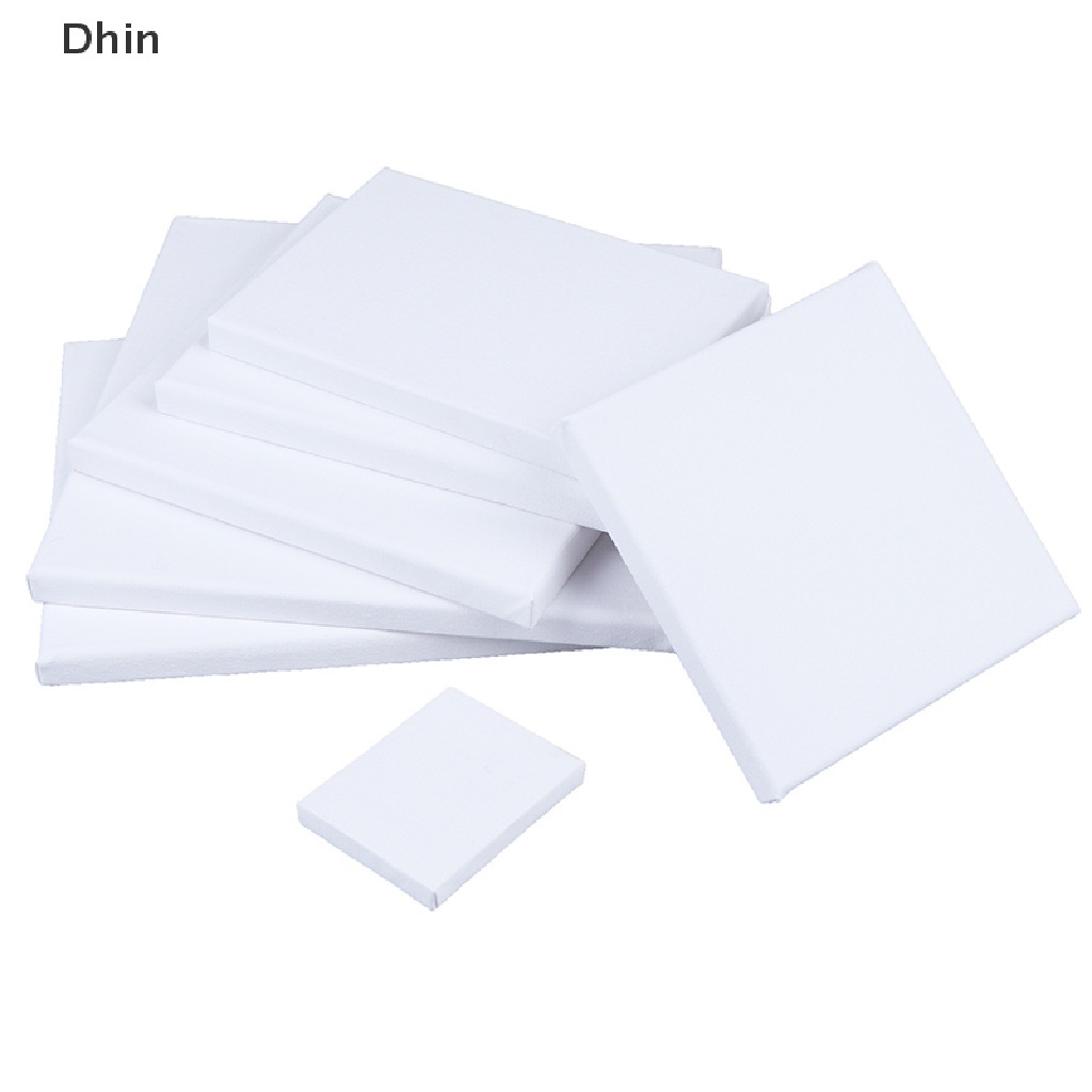 [Dhin] Bảng Vẽ Tranh Sơn Dầu Nghệ Thuật Vải Canvas Mini Màu Trắng Trơn Co Giãn