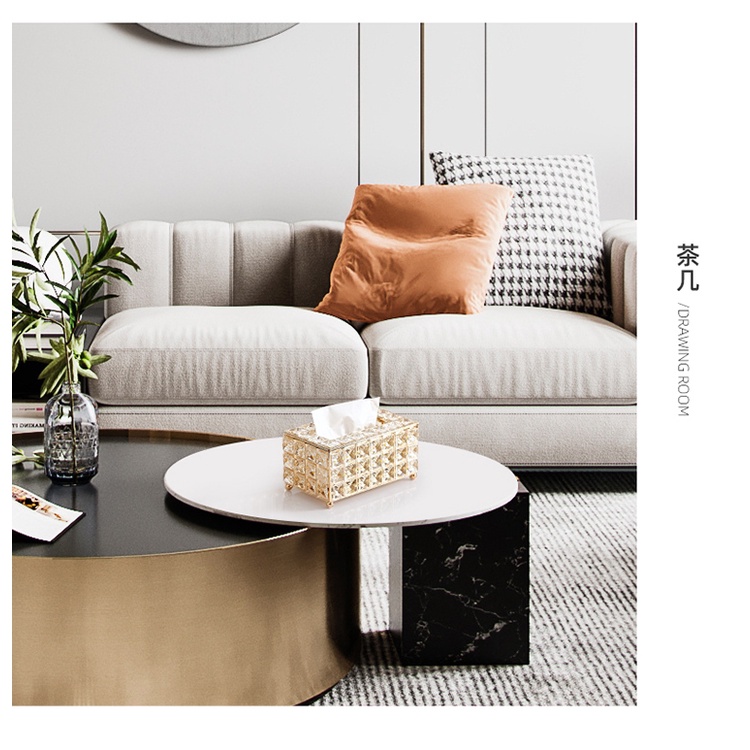 Hộp đựng Khăn giấy pha lê phong cách châu Âu sang trọng