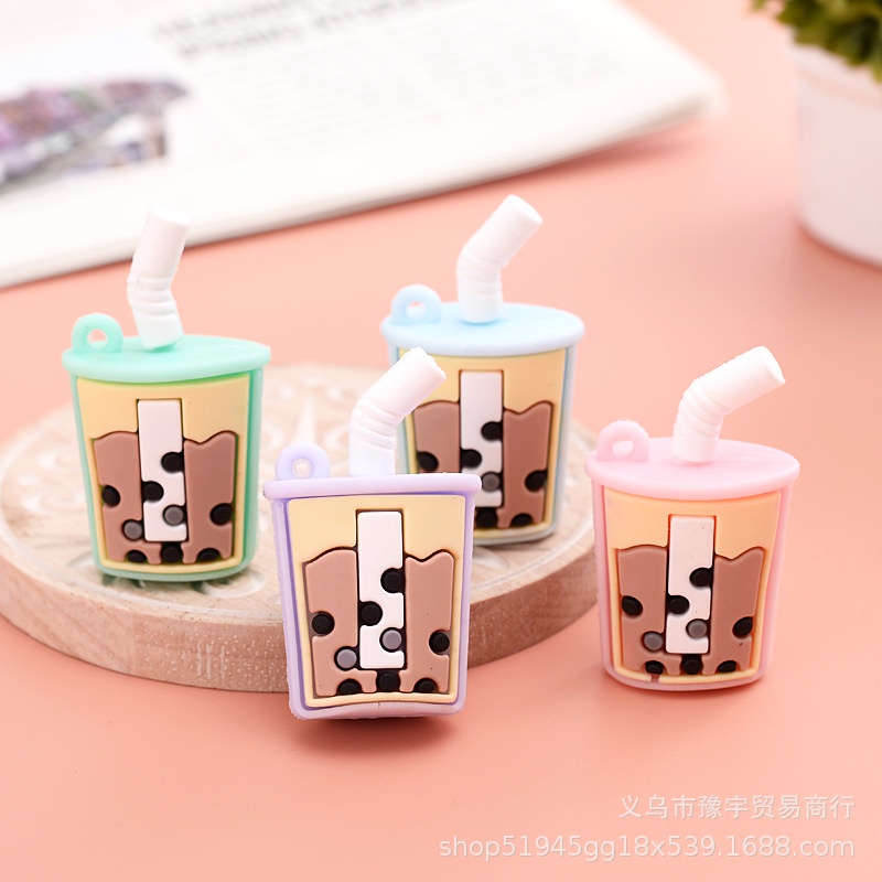 Móc Khóa Trà Sữa Siêu Đáng Yêu - Móc Chìa Khóa Hình Cốc Trà Sữa Pastel DUASHOP.