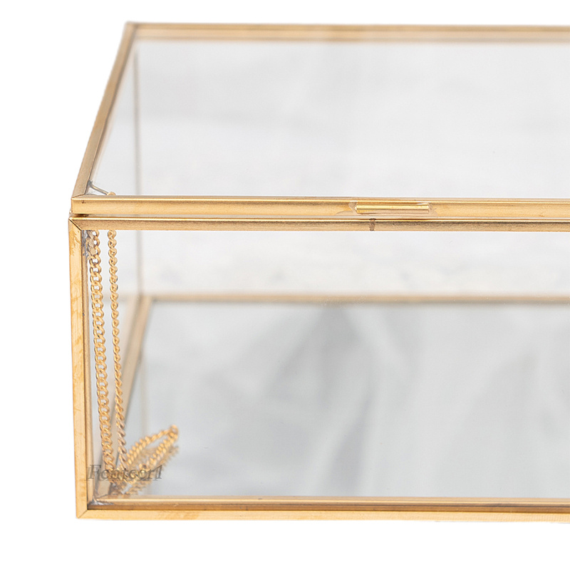 (Hàng Mới Về) 1 Hộp Thủy Tinh Hình Vuông Đựng Trang Sức Tiện Dụng