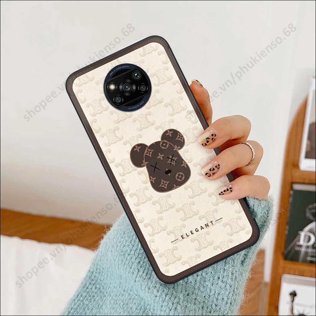 Ốp lưng điện thoại Xiaomi Poco X3 / Poco X3 Pro elegant, gấu be@rbrick cao cấp, vỏ ốp rẻ đẹp