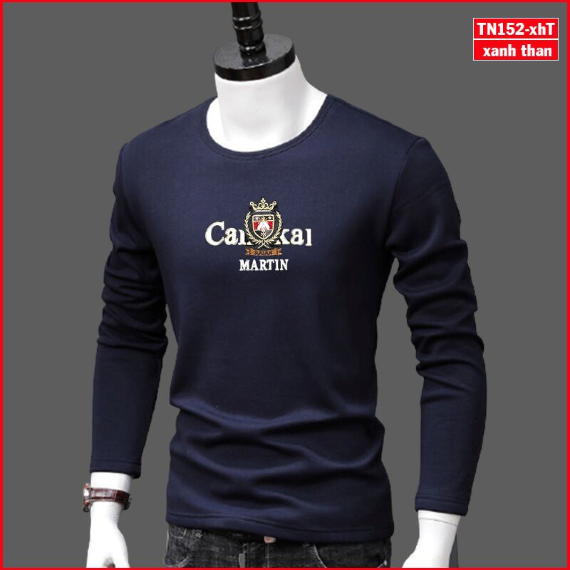 Áo thun nam tay dài TN152 logo khiên vải sợi tre tổng hợp bảo vệ môi trường | BigBuy360 - bigbuy360.vn
