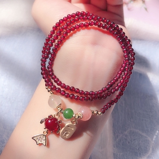 Vòng tay chuỗi hạt đá hồng ngọc dành cho nữ