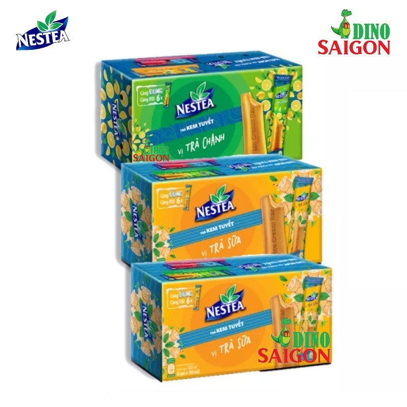 Combo 3 Hộp Trà Kem Tuyết Nestea gồm 2 vị Trà Sữa và 1 vị Trà Chanh