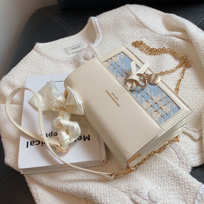 ENVIROSAX Túi đeo chéo phối dây xích dễ phối đồ phong cách mùa hè thời trang cho nữ