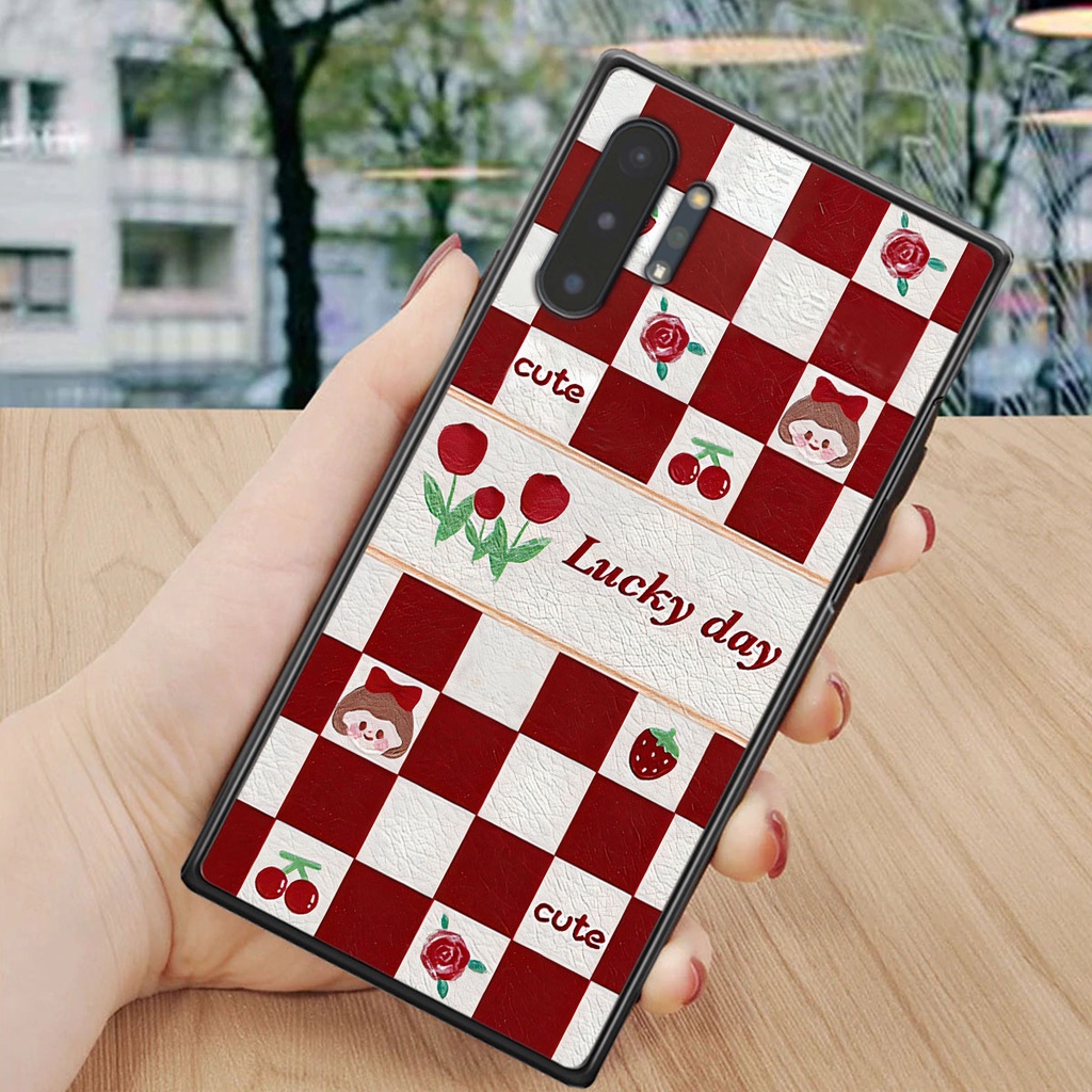 Ốp Samsung Note 10 Lite caro trái tim cá tính, thời trang siêu đẹp, siêu phong cách