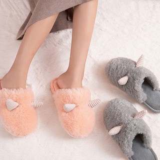 Dép bông chống trượt Unicorn kì lân béo ú