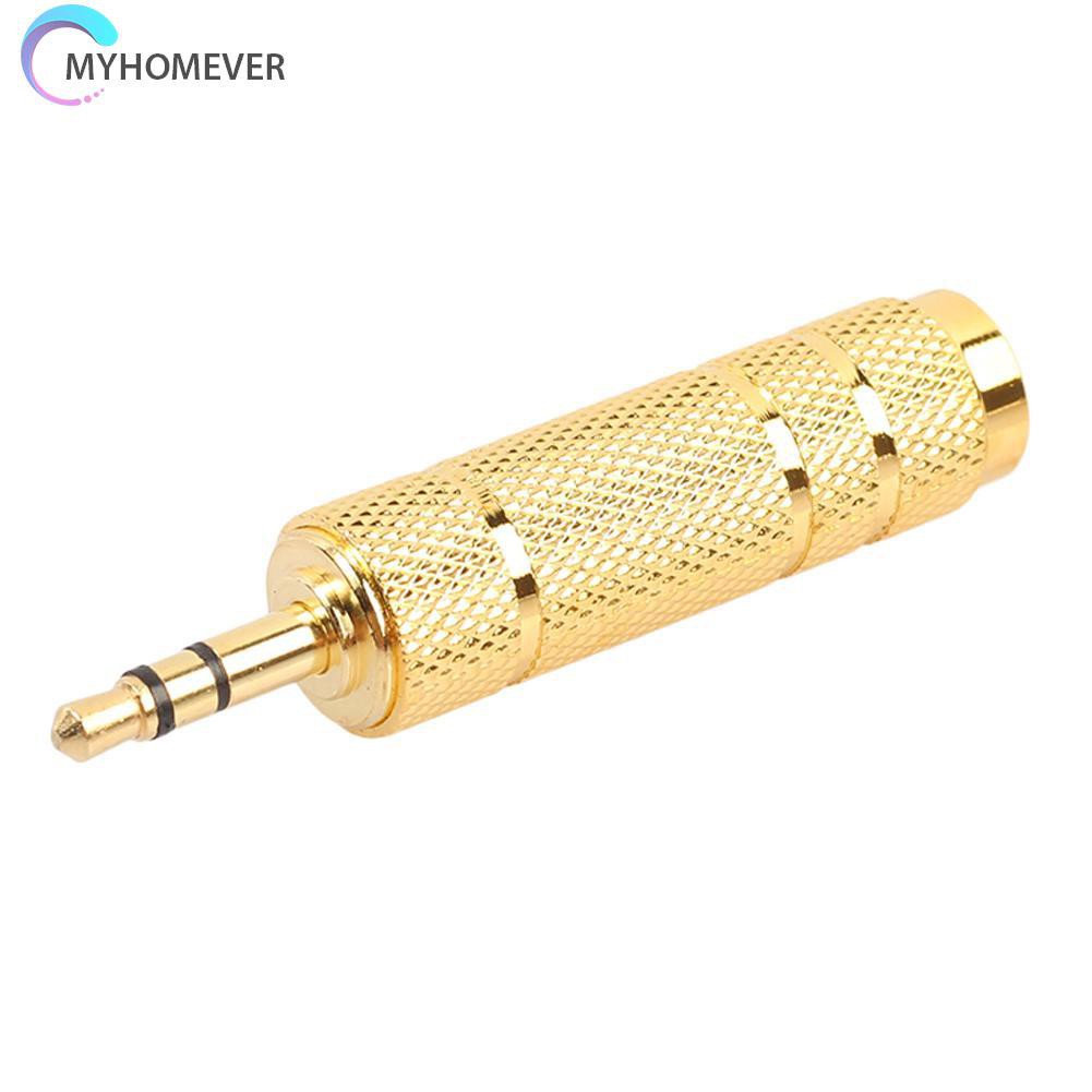 myhomever Microphone 6.35 mm Female to 3.5 mm Male Audio Connector Adapter Plug