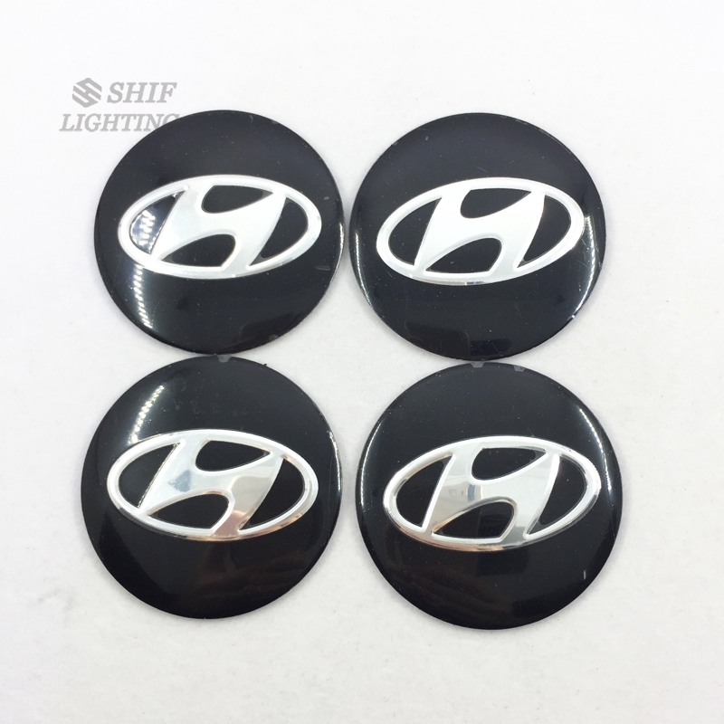 Set 4 ốp dán nắp trung tâm lốp bánh xe HYUNDAI