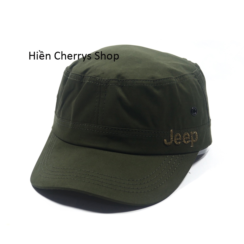 Nón kết đầu bằng chữ Jeep - Chất liệu vải Kaki bền chắc và phong cách phù hợp cho mọi người