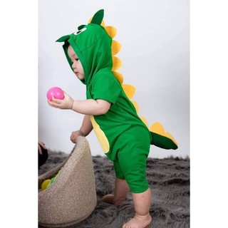 Body hình thú khủng long ngắn tay cho bé