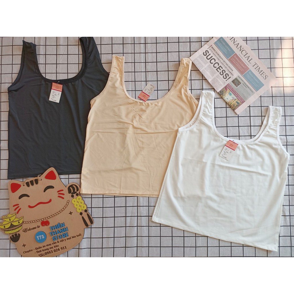 Áo mặc trong áo vest nữ 3 lỗ thun lạnh Nhật sz lớn