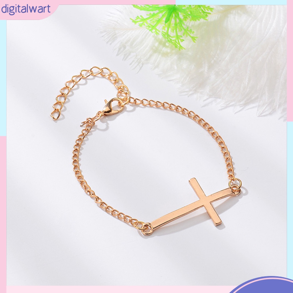 Lắc tay hợp kim mặt chữ thập thời trang cho cả nam và nữ