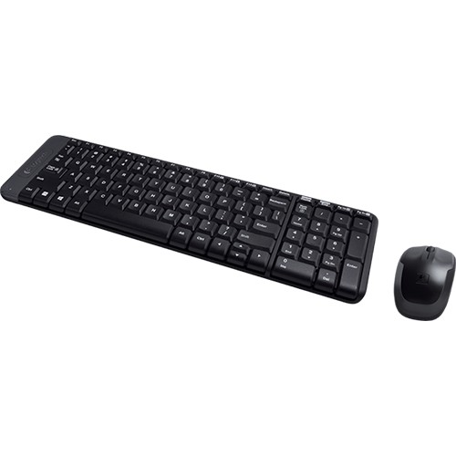 Combo chuột và bàn phím không dây Logitech MK220 - Hàng chính hãng - Thiết kế nhỏ gọn Phím bấm êm ái